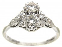 Art Deco Two Stone Diamond Ring