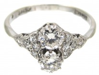 Art Deco Two Stone Diamond Ring