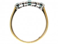 Edwardian Emerald & Diamond Five Stone Ring