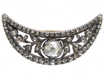 Georgian Diamond Crescent Brooch