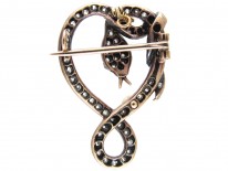 Victorian Diamond Snake Brooch