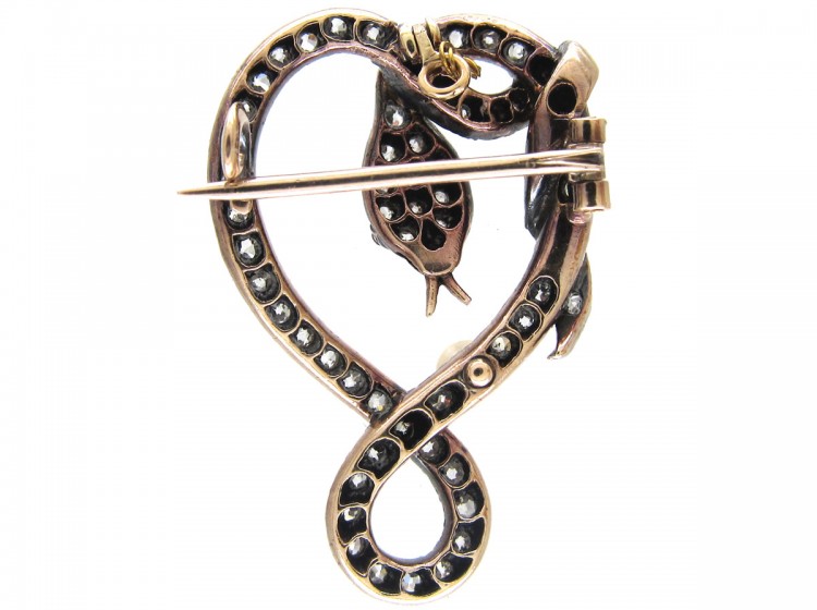 Victorian Diamond Snake Brooch