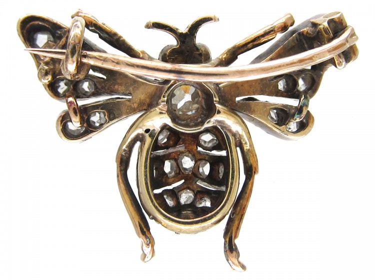Diamond & Ruby Bee Brooch