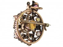 Edwardian Diamond & Opal Hearts Pendant / Brooch