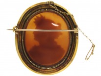 Victorian 18ct Gold Shell Cameo of Classical Lady