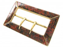19th Century Scottish 15ct Gold & Agate Buckle