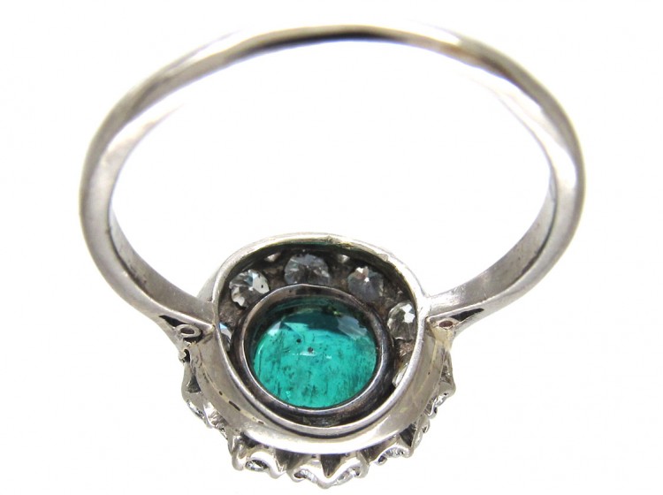 Emerald & Diamond Cluster Ring