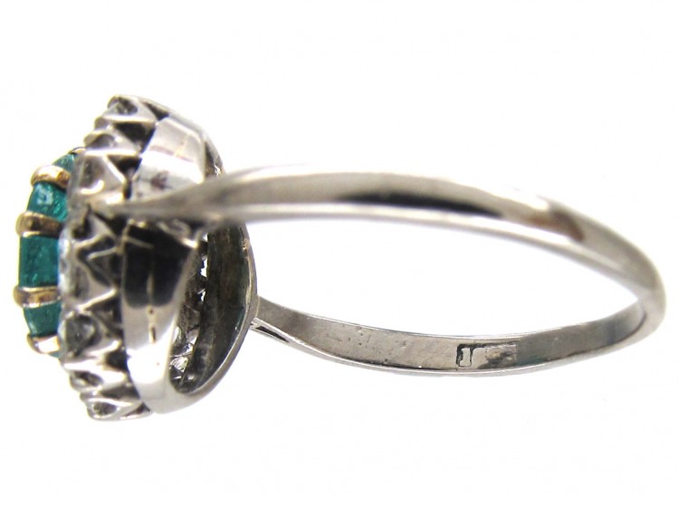 Emerald & Diamond Cluster Ring