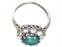 Emerald & Diamond Cluster Ring