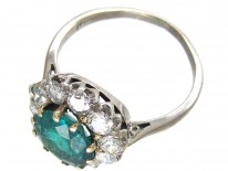 Emerald & Diamond Cluster Ring