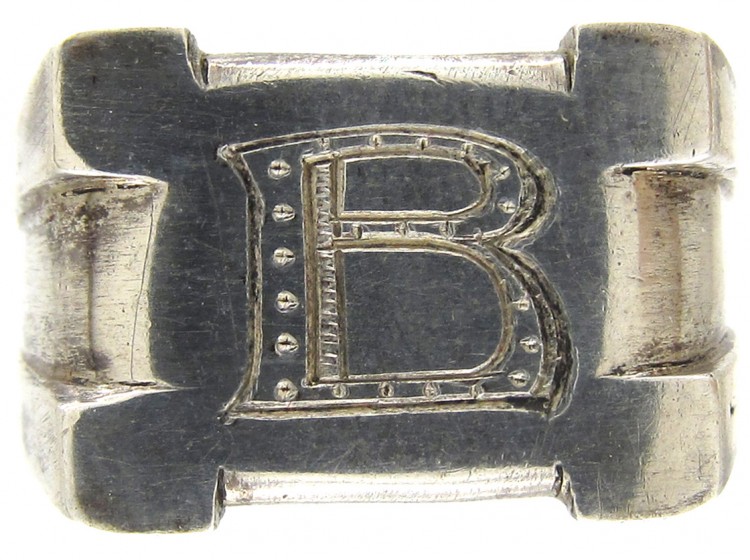 Silver B Ring