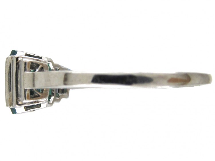 Art Deco Emerald & Diamond Baguette Ring