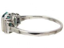 Art Deco Emerald & Diamond Baguette Ring