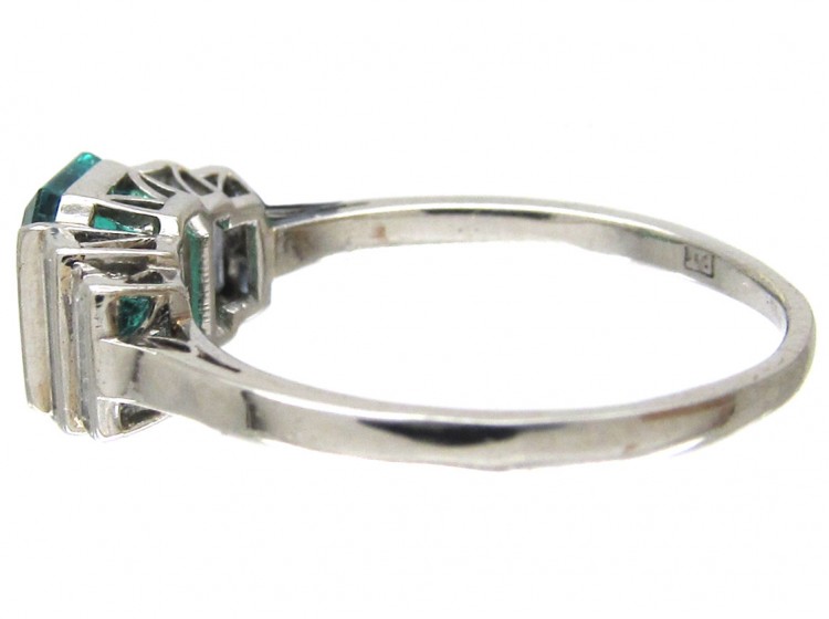 Art Deco Emerald & Diamond Baguette Ring