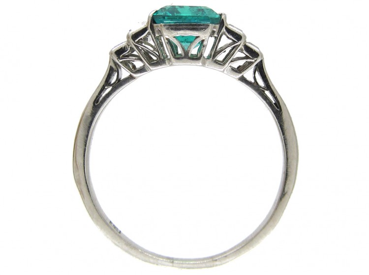 Art Deco Emerald & Diamond Baguette Ring