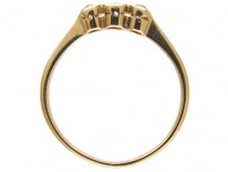 Small Three Stone Diamond Edwardian Ring
