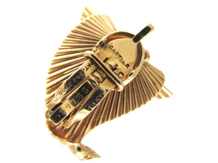 Cartier 14ct Gold Earrings by George Schuler