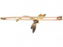 Gold Edwardian Dragonfly Brooch