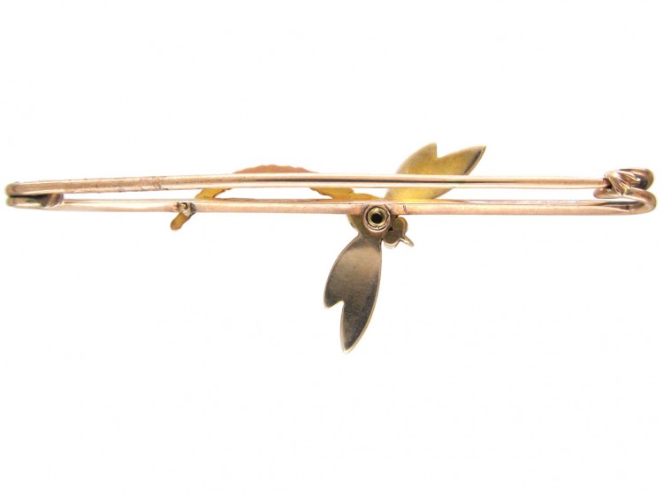 Gold Edwardian Dragonfly Brooch