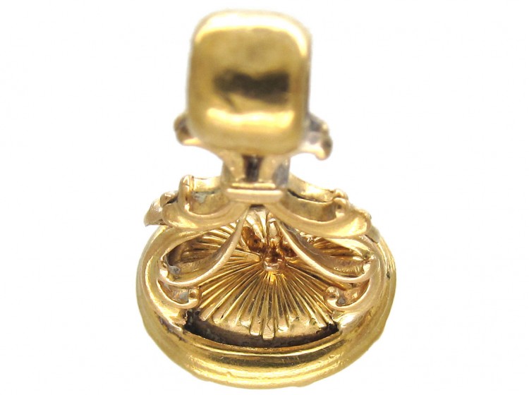 15ct Gold Regency Seal with Agate Intaglio of Roman Emperor