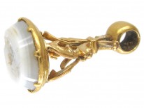 15ct Gold Regency Seal with Agate Intaglio of Roman Emperor