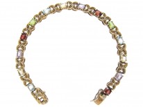 Silver Gilt Multi Stone Bracelet