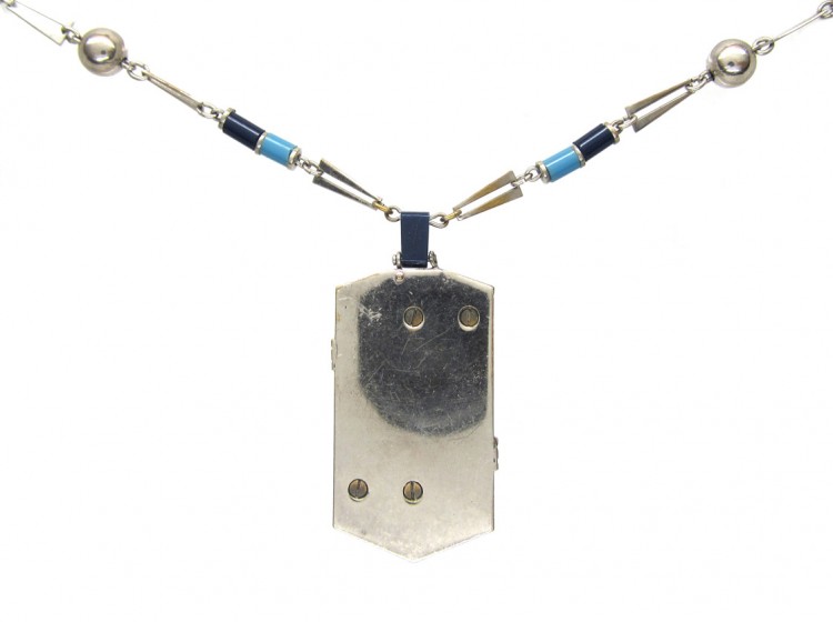Art Deco Chrome & Bakelite Necklace