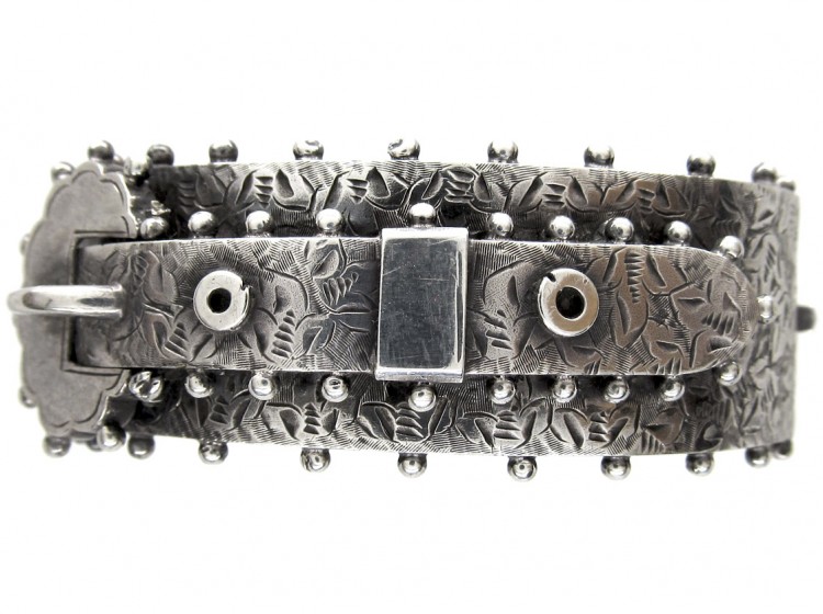Victorian Silver Buckle Bangle