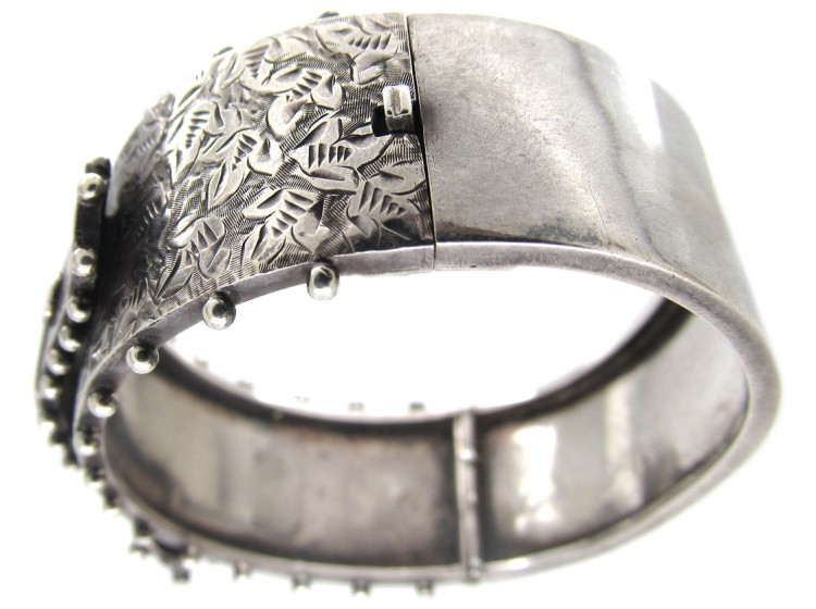 Victorian Silver Buckle Bangle