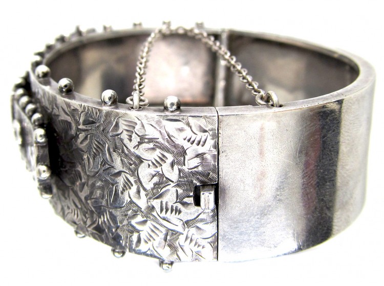 Victorian Silver Buckle Bangle
