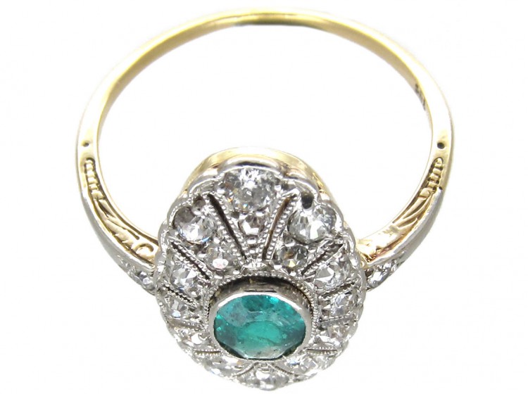 Art Deco Emerald & Diamond Ring