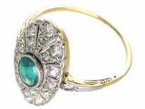 Art Deco Emerald & Diamond Ring