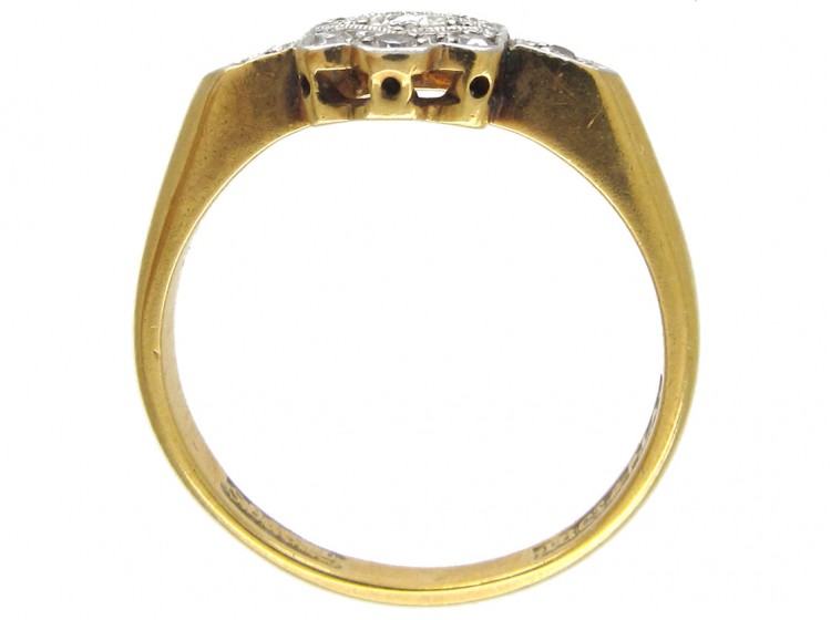Art Deco Diamond 18ct Gold & Platinum Ring