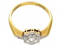 Art Deco Diamond 18ct Gold & Platinum Ring