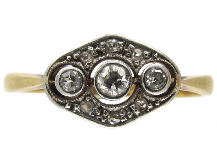 Art Deco Triple Diamond Ring