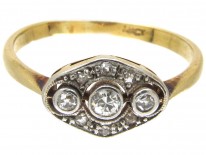 Art Deco Triple Diamond Ring