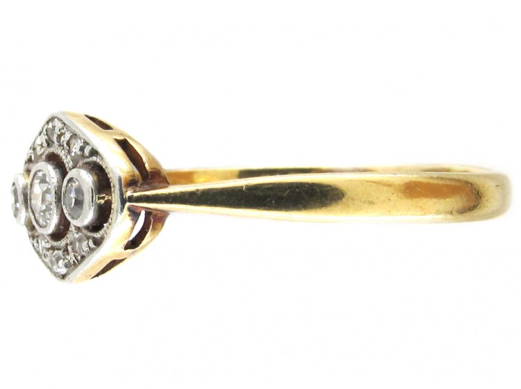 Art Deco Triple Diamond Ring