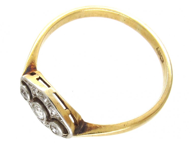 Art Deco Triple Diamond Ring