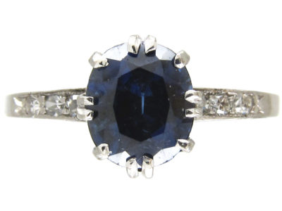 Art Deco Sapphire & Diamond Ring
