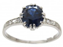 Art Deco Sapphire & Diamond Ring