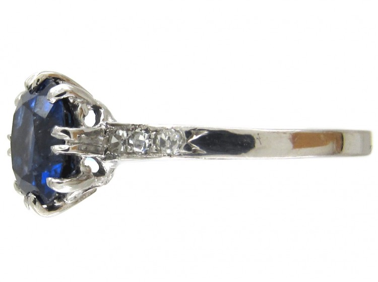 Art Deco Sapphire & Diamond Ring