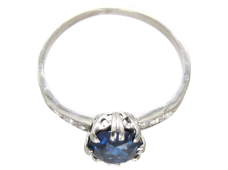 Art Deco Sapphire & Diamond Ring