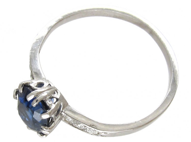 Art Deco Sapphire & Diamond Ring