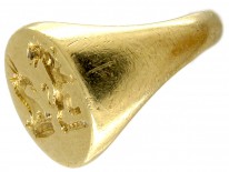 18ct Gold Double Crested Signet Ring