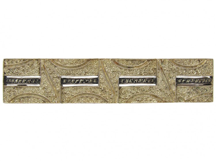Theodor Farhner Art Deco Silver Gilt Brooch