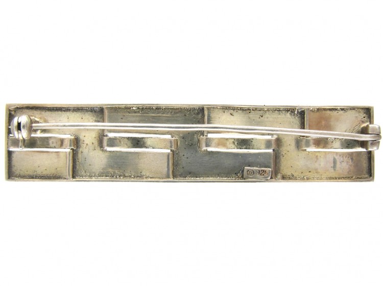 Theodor Farhner Art Deco Silver Gilt Brooch