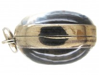 Victorian Rock Crystal Oval Silver Locket