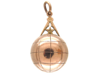 9ct Gold Masonic Globe Pendant