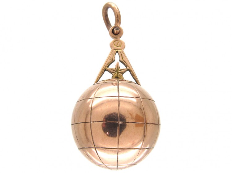 9ct Gold Masonic Globe Pendant