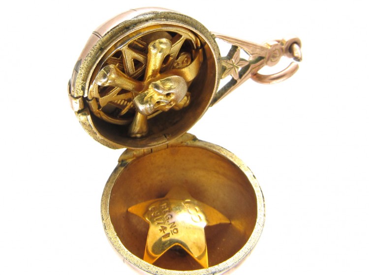 9ct Gold Masonic Globe Pendant